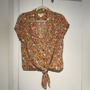 Maeve by Anthropologie tie front blouse women’s size 8